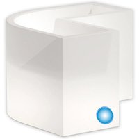 Blumenkübel Led 80x80x35 cm 50 Höhe mod. Eckig Flowerpot Led mit Blaue Lampe von MONACIS