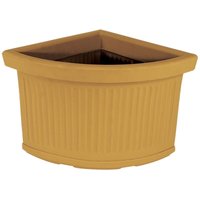 Eckige Vase Millerighe aus Harz 'Made in Italy' Dekoration für Blumen und Pflanzen -40 cm / Anthrazit von MONACIS