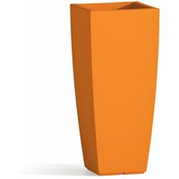 Hohe quadratische Vase Cromia Square aus harz 'Made in Italy -Orange / 90 cm von MONACIS