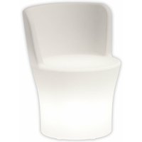 Leuchtende Sessel Comfy Relax Moon mit Rückenlehne und LED-Pouf Made in Italy mehrfarbig -Solarladung von MONACIS