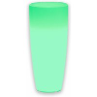 Leuchtende Vase Stilo Round Bright, mit led Dekoration für den Außeneinsatz Made in Italy -Grün / ø 40 cm / mit Kabel von MONACIS