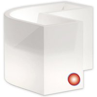 Blumenkübel Led 80x80x35 cm 50 Höhe mod. Eckig Flowerpot Led mit Rote Lampe von MONACIS