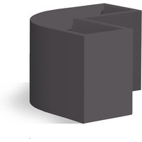 Monacis - Blumenkübel aus Harz 80x80x35 cm h 50 mod. Eckig Flowerpot Anthrazit von MONACIS