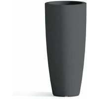 Monacis - Runde und hohe Vase Cromia Stilo, einfarbig, für draußen und drinnen 'Made in Italy -Anthrazit / Ø33 x h 70 cm von MONACIS