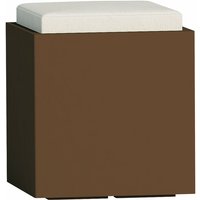 Monacis - Pouf Comfy Square aus Harz mit hohem bequemen Kissen Made in Italy -Braun von MONACIS