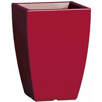 Quadratische Vase Cromia Prisma mit Dekoration aus Harz 'Made in Italy' 33 x 33 x 50 cm -Rot Quadratische Vase Cromia Prisma mit Dekoration aus Harz 'Made in Italy' 33 x 33 x 50 cm -Rot von MONACIS