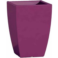 Quadratische Vase Cromia Prisma mit Dekoration aus Harz 'Made in Italy' 33 x 33 x 50 cm -Violett von MONACIS