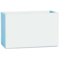 Rechteckige Vase Cromia Flowerpot aus einfarbigem Harz mit Dekoration 'Made in Italy -Eisfarbig Rechteckige Vase Cromia Flowerpot aus einfarbigem Harz mit Dekoration 'Made in Italy -Eisfarbig von MONACIS