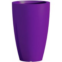 Runde Vase Cromia Prisma aus Harz mit Dekoration 'Made in Italy' ø 33 x 50 cm -Violett von MONACIS