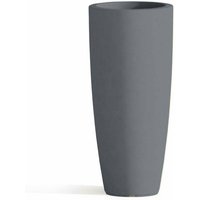 Monacis - Runde und hohe Vase Cromia Stilo, einfarbig, für draußen und drinnen 'Made in Italy -Grau / Ø33 x h 70 cm von MONACIS