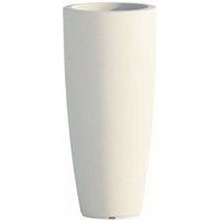 Monacis - Runde und hohe Vase Cromia Stilo, einfarbig, für draußen und drinnen 'Made in Italy -Weiß / Ø33 x h 70 cm von MONACIS