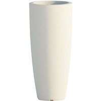 Runde und hohe Vase Cromia Stilo, einfarbig, für draußen und drinnen 'Made in Italy -Weiß / Ø40 x h 90 cm von MONACIS