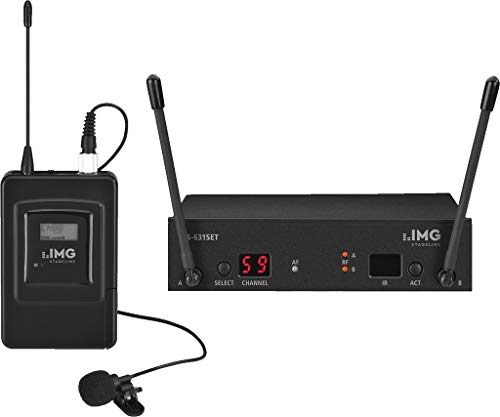 IMG STAGELINE TXS-631SET Multi-Frequenz-Mikrofonsystem mit UHF-PLL-Technik schwarz von MONACOR