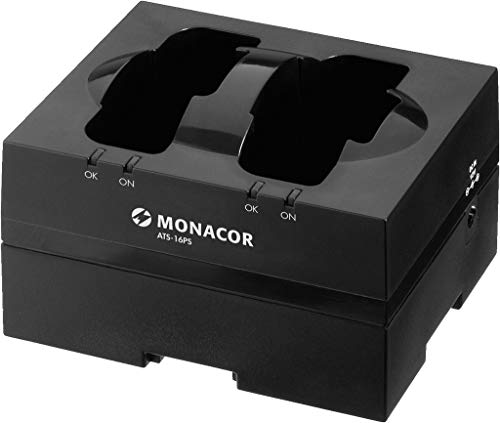 MONACOR ATS-16PS Intelligente PWM-Schnellladestation, 2-fach, für ATS-16-Serie, schwarz von MONACOR