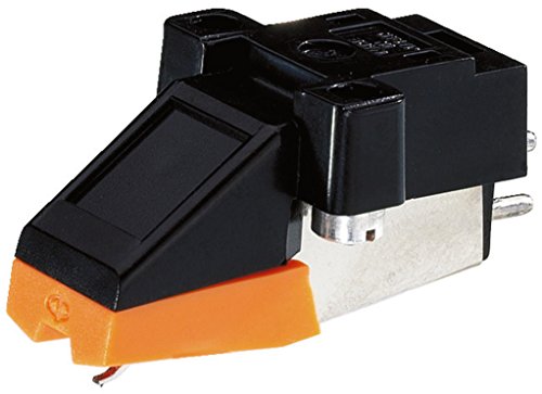 MONACOR EN-24 Stereo-Tonabnehmer-Magnetsystem mit Diamantnadel, Orange/schwarz von MONACOR
