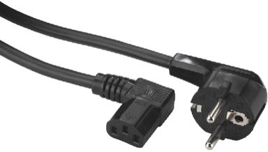 Monacor aac-180/SW 1.8 m CEE7/7 Schuko Kupplung C13 schwarz Kabel Elektrische – Cables elektrischen (schwarz, männlich/weiblich, 1,8 m, CEE7/7, Koppler C13, Kurve) von MONACOR