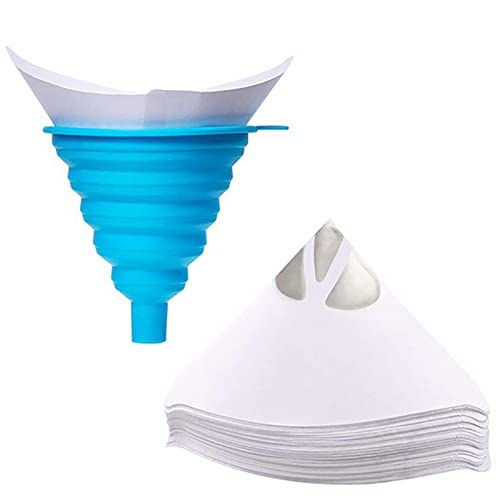 50 Stück Farbfilterpapier Reinigung Siebbecher Trichter Einwegpapier 100 Mesh, Weiß, 50 Stück von MONAQI