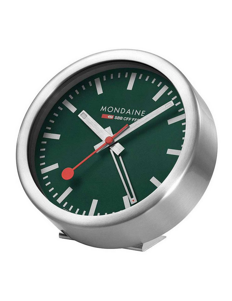 MONDAINE Wecker Mondaine A997.MCAL.66SBV.1 waldgrüne mini Wanduhr Tischuhr & Wecker 1 Alarm,Minute,Sekunde,Stunde von MONDAINE
