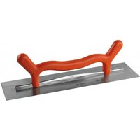 Schaber Mondelin Edelstahl 50x12cm abgeschrägte Klinge 0,6mm Zweihandgriff von MONDELIN