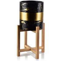 AVA GOLD BLUMENTOPF, Durchmesser 18xh20cm, auf einem Ständer von MONDEX