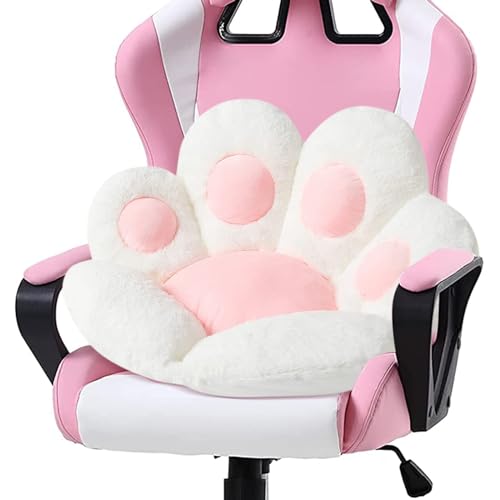 MONDEX Katzenpfoten Kissen, Stuhlkissen, niedliches Sitzkissen, bequemes, faules Sofa, Büro Bodenkissen für Gaming Stühle, Raumdekoration für Gaming Stuhl, Schlafzimmer Dekoration,Weiß,L von MONDEX