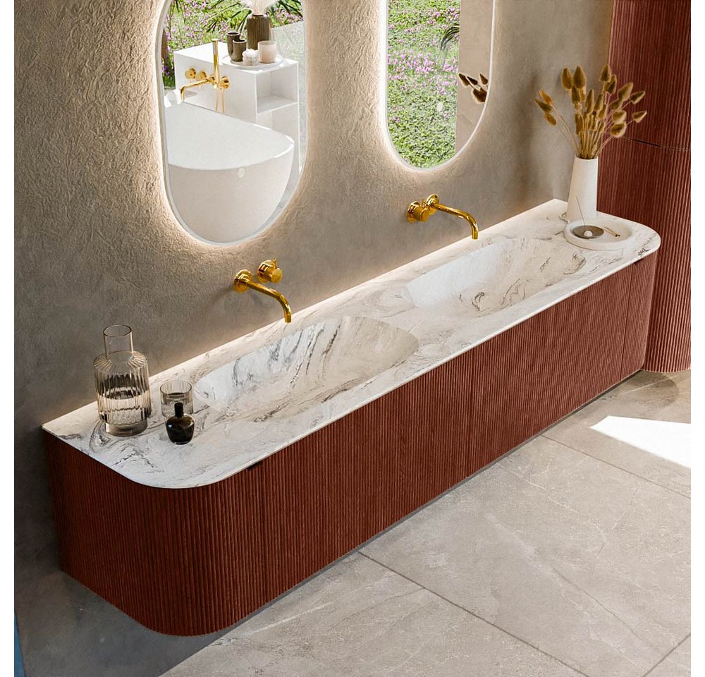 MONDIAZ Waschtisch set curve gerundet echtholz 200 cm Ruby KRVSTS200LR2L2D0KDRubGla MONDIAZ Waschtisch set curve gerundet echtholz 200 cm Ruby KRVSTS200LR2L2D0KDRubGla von MONDIAZ