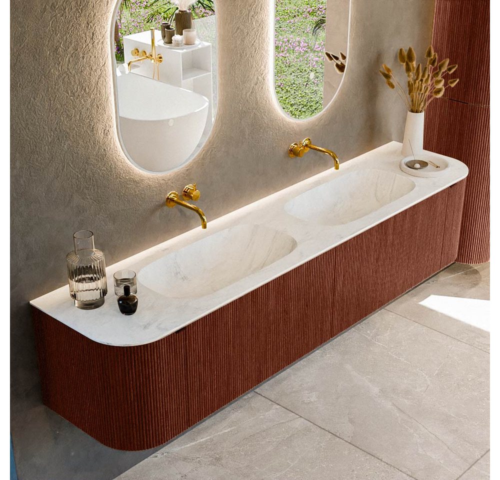 MONDIAZ Waschtisch set curve gerundet echtholz 200 cm Ruby KRVSTS200LR2L2D0KDRubOpa MONDIAZ Waschtisch set curve gerundet echtholz 200 cm Ruby KRVSTS200LR2L2D0KDRubOpa von MONDIAZ
