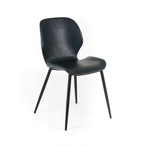 Mondo Viro Elegante Stühle aus Kunstleder "Liam" Soft Touch Vintage 45 x 55 83 cm (4, Petrol) von MONDO VIRO un mondo a casa tua