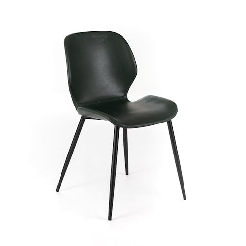 Mondo Viro Elegante Stühle aus Kunstleder "Liam" Soft Touch Vintage 45 x 55 83 cm (6, Grün) von MONDO VIRO un mondo a casa tua