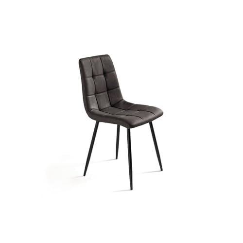 Mondo Viro Moderner Stuhl "Arca", Gestell aus lackiertem Metall, Sitzfläche aus Kunstleder, Soft-Touch-Effekt, 45 x 53 cm 88 h (4, Anthrazit) von MONDO VIRO un mondo a casa tua