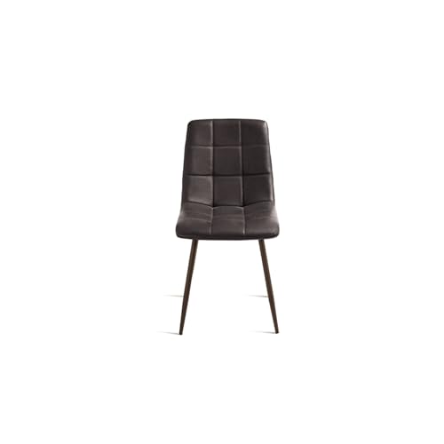 Mondo Viro Moderner Stuhl "Arca", Gestell aus lackiertem Metall, Sitzfläche aus Kunstleder, Soft-Touch-Effekt, 45 x 53 cm 88 h (8, braun) von MONDO VIRO un mondo a casa tua