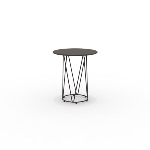 Mondo Viro Runder Tisch aus verzinktem Metall mit Sockel "Daisy" für den Garten, zerlegbar (Slim – cm Ø65 x 75 h, Bronze) von MONDO VIRO un mondo a casa tua
