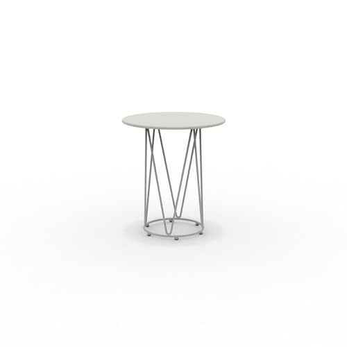 Mondo Viro Runder Tisch aus verzinktem Metall mit Sockel "Daisy" für den Garten, zerlegbar (Slim – cm Ø65 x 75 h, Schlamm) von MONDO VIRO un mondo a casa tua