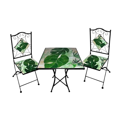 MONDO VIRO Costarica Gartenmöbel-Set mit 2 Stühlen und Tisch aus Keramik von MONDO VIRO