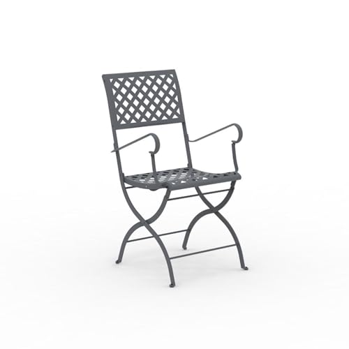 Mondo Viro Klappsessel "Springtime" aus Metall, 52 x 56 cm, 90 h (antikes Grau, 4) von MONDO VIRO