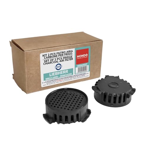MONDO, Set mit 2 Aktivkohle-Filtern für Kühlschrank und Gefrierschrank, kompatibel mit Liebherr 9096342, 909634200, 9881116, 988111600, neutralisieren Gerüche und reinigen die Luft MONDO, Set mit 2 Aktivkohle-Filtern für Kühlschrank und Gefrierschrank, kompatibel mit Liebherr 9096342, 909634200, 9881116, 988111600, neutralisieren Gerüche und reinigen die Luft von MONDO