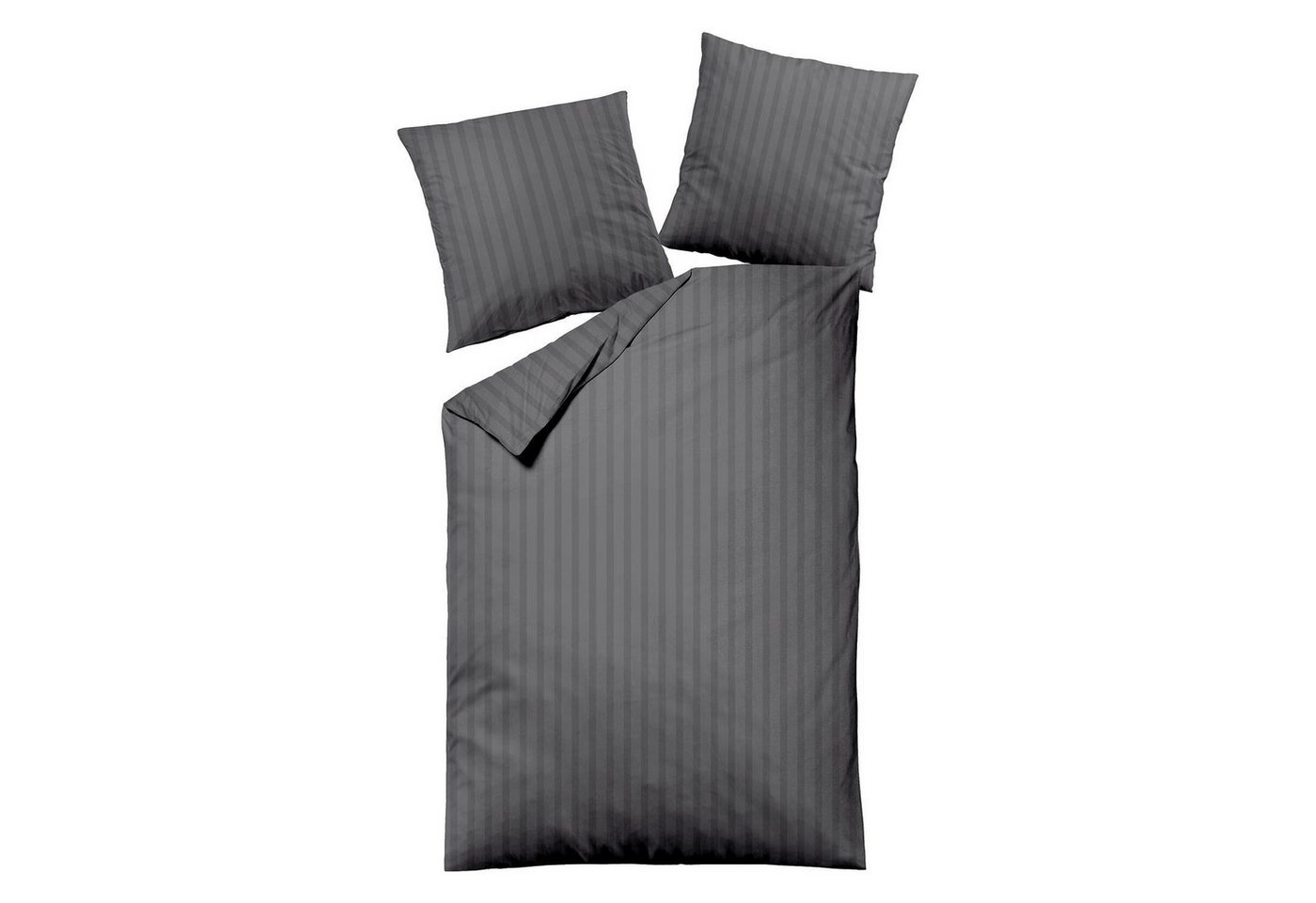 MONDO Bettwäsche LIANA, L 155 x B 220cm, Anthrazit, Reißverschluss, Baumwolle, 1 teilig, 100% Baumwolle von MONDO