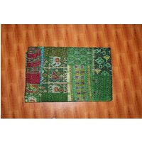 Patola Silk Patch Work Kantha Quilt, Decke, Tagesdecke, Werfen von MONIKAENTERPRISIndia