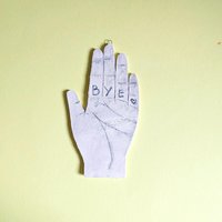 2-Seitiges Türschild - Hi Bye Aus Keramik; Wandbild Keramik Hand 2-Seitiges Türschild - Hi Bye Aus Keramik; Wandbild Keramik Hand von MONIYceramics