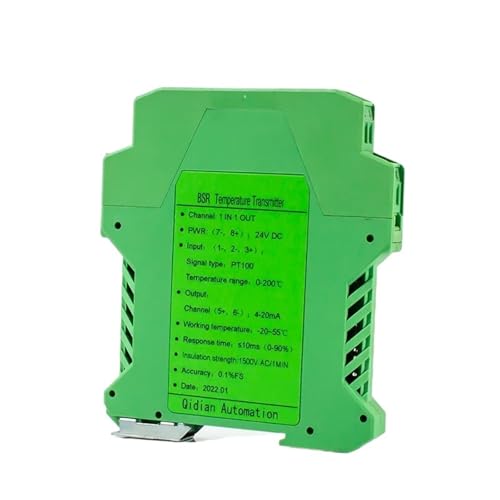 0-200 ℃ 0-500 ℃ PT100 Temperatursignalsender 4-20 mA 0-10 V 2 Eingänge 2 Ausgänge 35 mm Schiene PT100 Temperaturkonverter Repeater(2 input 2,0-100_DC24V_4-20MA) von MONIZMVC