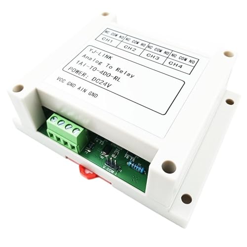 1-Kanal-Analogsignaleingang löst 4-Kanal-Relaisschalterausgang 4-20 mA Strom 0-10 V Spannungssteuerungsrelaismodul aus von MONIZMVC