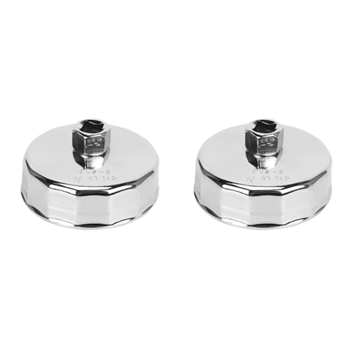 2Pcs 84Mm 14 Flöten Ölfilter Cap Wrench Sockel Cup Werkzeug for Fahrzeug Auto von MONIZMVC