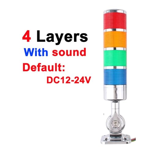 DC12V 24V AC110V 220V Industrielle Multilayer Stapel licht LED Signal Alarm vorsicht licht for Maschinen Alarm Lampe LTA Turm(4 layer sound) von MONIZMVC