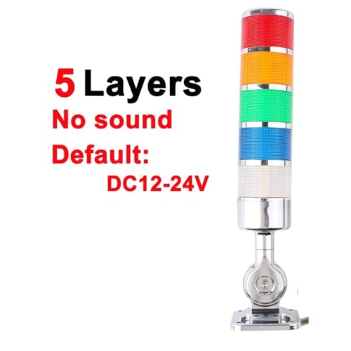 DC12V 24V AC110V 220V Industrielle Multilayer Stapel licht LED Signal Alarm vorsicht licht for Maschinen Alarm Lampe LTA Turm(5 layer) von MONIZMVC