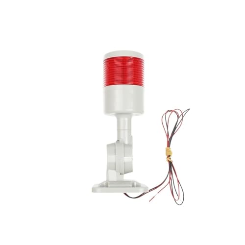 Drehbare 180 Stapel licht Rot bernstein Grün warnung licht industrie for CNC maschine DC12-24V AC110-220V Stetige blinkende licht LED(1 layer Red_DC12-24V Sound) von MONIZMVC
