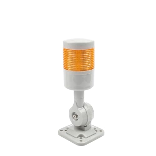 Drehbare 180 Stapel licht Rot bernstein Grün warnung licht industrie for CNC maschine DC12-24V AC110-220V Stetige blinkende licht LED(1 layer Yellow_DC12-24V Sound) von MONIZMVC
