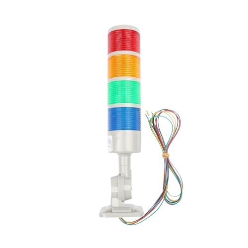 Drehbare 180 Stapel licht Rot bernstein Grün warnung licht industrie for CNC maschine DC12-24V AC110-220V Stetige blinkende licht LED(4 layer_DC12-24V Sound) von MONIZMVC