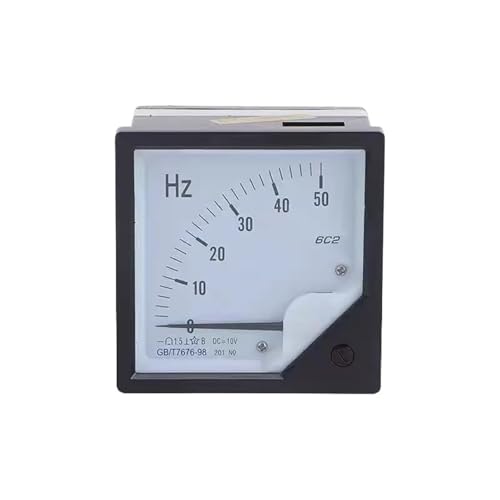 MONIZMVC Externer Zeigerfrequenzmesser des Frequenzumrichters 6C2 0-50HZ/10V Analogsensor DC Hertz Magnetinstrument(DC50Hz DC0-10V) von MONIZMVC