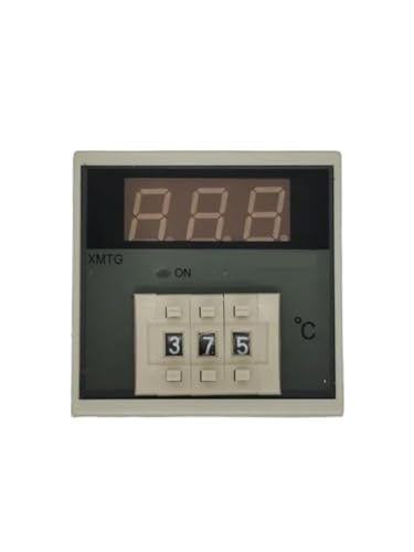 MONIZMVC Instrument XMTG-1001 Temperaturregelungsmesser, kurzes Zifferblatt, 48 x 48 Thermostat (K-Typ 399 Grad) von MONIZMVC