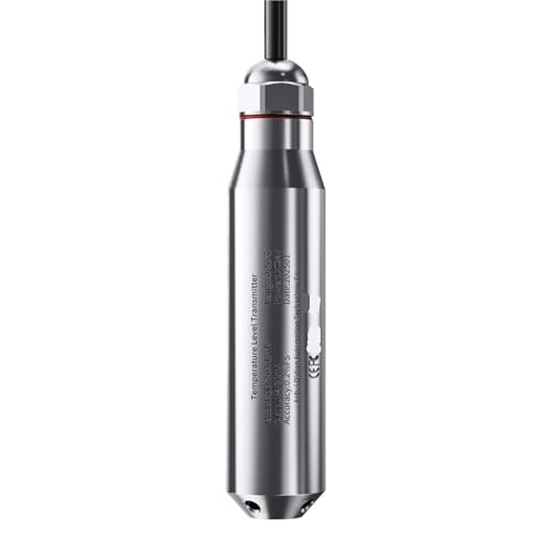 MONIZMVC Tiefbrunnen Abwasser Fluss Pool Hydrostatischer Flüssigkeitsstandgeber 10M Reichweite 10M Kabel 0-50 ℃ Temperaturniveausensor 4-20mA(4-20mA 0-40C,4m Range 5m) von MONIZMVC